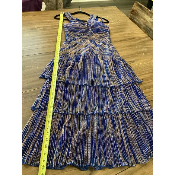 Cache Blue and Gold Midi Dress - Picture 5 of 10